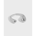 A33545 design minimalist teardrop qualitys925 sterling silver adjustable ring