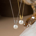 A44314 s925 silver circle necklace