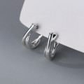 A38327 s925 sterling silver double doublelayer layered design elegant earrings
