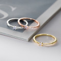 A42944 s925 sterling silver trendy sweet rhinestone ring