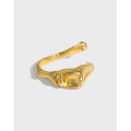 A31859 minimalist irregular quality s925 sterling silver adjustable ring