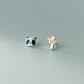 A36383 s925 sterling silver fashion bear earrings