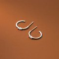 A33118 s925 sterling silver simple unique rhinestone earringsC