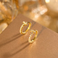 A39136 s925 silver rhinestone trendy sweet cute earrings
