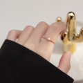 A36541 s925 sterling silver trendy pearl sweet adjustable red ring