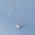 A38403 s925 sterling silver rhinestone design sweet necklace