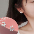A35978 s925 sterling silver butterfly earrings