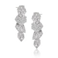 A43591 geometric plate stud s925 sterling silver quality fringe earrings