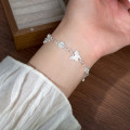 A46020 silver trendy sweet butterfly charm bracelet