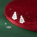 A44816 s925 sterling silver tree stud christmas earrings