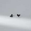 A40132 s925 sterling silver stars square heart stud design unique earrings