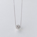 A44155 silver sparkling rhinestone ball crystal necklace