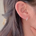 A45397 sterling silver bead stud simple elegant earrings