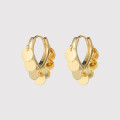 A33099 circle sequin 925 sterling silver vintage earrings