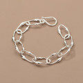 A34965 s925 sterling silver fashion trendy oval unique chic geometric bracelet
