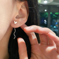 A45813 s925 sterling silver trendy sweet dainty butterfly weave string ear line
