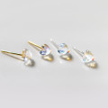 A45106 s925 sterling silver sweet dainty colorful heart stud earrings