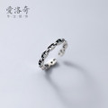 A32147 s925 sterling silver fashion vintage silver oval hollowed ring