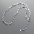 A40758 s925 sterling silver oval trendy design necklace