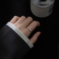 A34443 s925 sterling silver trendy rhinestone butterfly chic ring