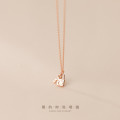 A34099 s925 sterling silver chic key pendant necklace