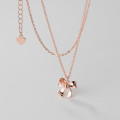 A38309 s925 sterling silver butterfly design sweet elegant necklace