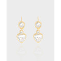 A39408 design heart cubic zirconia stud quality sterling silver s925 earrings