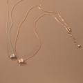 A40733 s925 sterling silver sweet rhinestone butterfly design dainty necklace