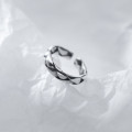 A36306 s925 sterling silver silver vintage braided ring