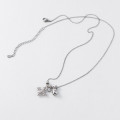 A45294 s925 silver trendy sweet rhinestone gold necklace