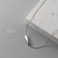 A45421 s925 silver geometric bar pendant simple necklace