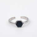 A32483 s925 sterling silver adjustable fashion unique silver trendy geometric ring