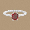 A45891 cubic zirconia pendant twist s925 sterling silver ring