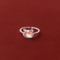 A36207 s925 sterling silver glass ring