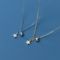 A34573 s925 sterling silver star sweet necklace