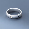 A40902 s925 sterling silver moon stars trendy design ring