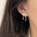 A43717 sterling silver butterfly stud simple elegant earrings