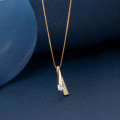A35251 s925 sterling silver rhinestone snakechain necklace