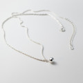 A39314 s925 sterling silver starts bead design elegant necklace