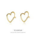 A37116 s925 sterling silver heart earrings