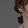A36840 s925 sterling silver circle cute simple earrings