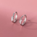 A38528 s925 sterling silver bead rhinestone unique elegant earrings