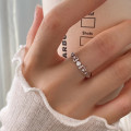 A42992 s925 sterling silver hollowed rhinestone fashion ring