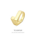 A36250 925 sterling silver simple fashion irregular adjustable ring