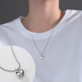 A34548 s925 sterling silver heart necklace