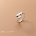 A34348 s925 sterling silver chic trendy unique square ring