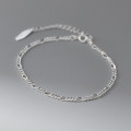 A43473 s925 silver trendy sweet unique rhombic charm bracelet