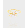 A40506 design butterfly pearl adjustable sterling silver s925 ring