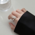 A34422 s925 sterling silver trendy ect rhinestone butterfly cut ring