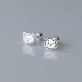 A41354 s925 sterling silver cute bar bear stud trendy sweet earrings